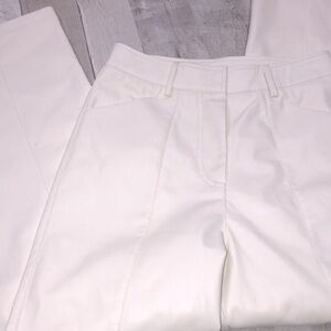 FORE ivory color faux leather pants size small